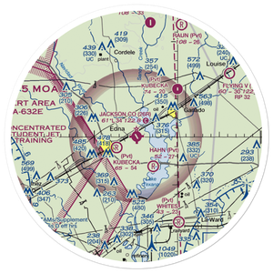 Jackson County Airport (26R) VFR Sectional Sticker (30 mile)