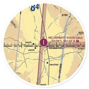 Mc Dermitt State Airport (26U) VFR Sectional Sticker (20 mile)