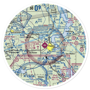 Palatka Municipal - Lt. Kay Larkin Field (28J) VFR Sectional Sticker (30 mile)