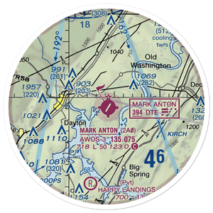 Mark Anton Airport (2A0) VFR Sectional Sticker (20 mile)