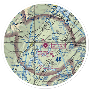 Mark Anton Airport (2A0) VFR Sectional Sticker (30 mile)
