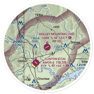 Holley Mountain Airpark (2A2) VFR Sectional Sticker (20 mile)