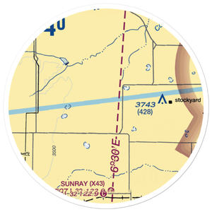 Cluck Ranch Airport (2E3) VFR Sectional Sticker (20 mile)