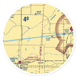 Cluck Ranch Airport (2E3) VFR Sectional Sticker (30 mile)