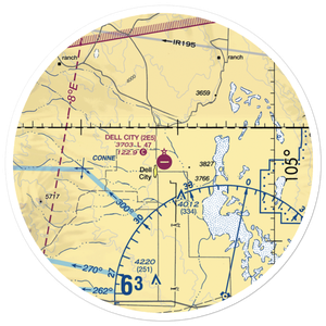 Dell City Municipal Airport (2E5) VFR Sectional Sticker (30 mile)