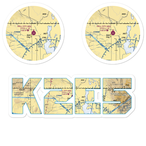 Dell City Municipal Airport (2E5) VFR Sectional Sticker Pack