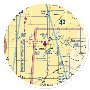 T Bar Airport (2F4) VFR Sectional Sticker (30 mile)