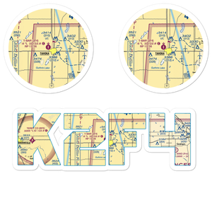 T Bar Airport (2F4) VFR Sectional Sticker Pack