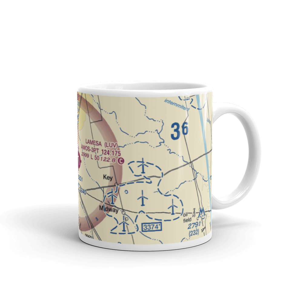 Lamesa Municipal Airport (LUV) VFR Sectional  Mug 