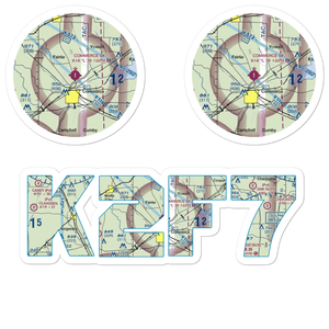 Commerce Municipal Airport (2F7) VFR Sectional Sticker Pack