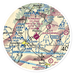 Somerset County Airport (2G9) VFR Sectional Sticker (20 mile)