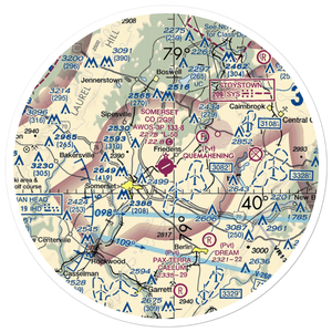Somerset County Airport (2G9) VFR Sectional Sticker (30 mile)