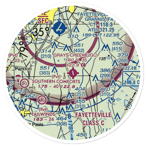 Grays Creek Airport (2GC) VFR Sectional Sticker (20 mile)