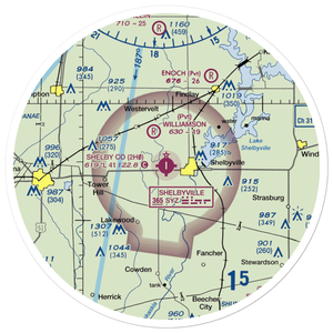 Shelby County Airport (2H0) VFR Sectional Sticker (30 mile)