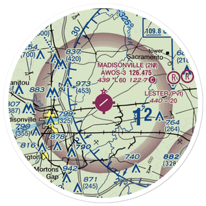 Madisonville Municipal Airport (2I0) VFR Sectional Sticker (20 mile)