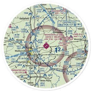Madisonville Municipal Airport (2I0) VFR Sectional Sticker (30 mile)