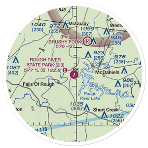Rough River State Park Airport (2I3) VFR Sectional Sticker (20 mile)