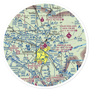 Pineville Municipal Airport (2L0) VFR Sectional Sticker (30 mile)