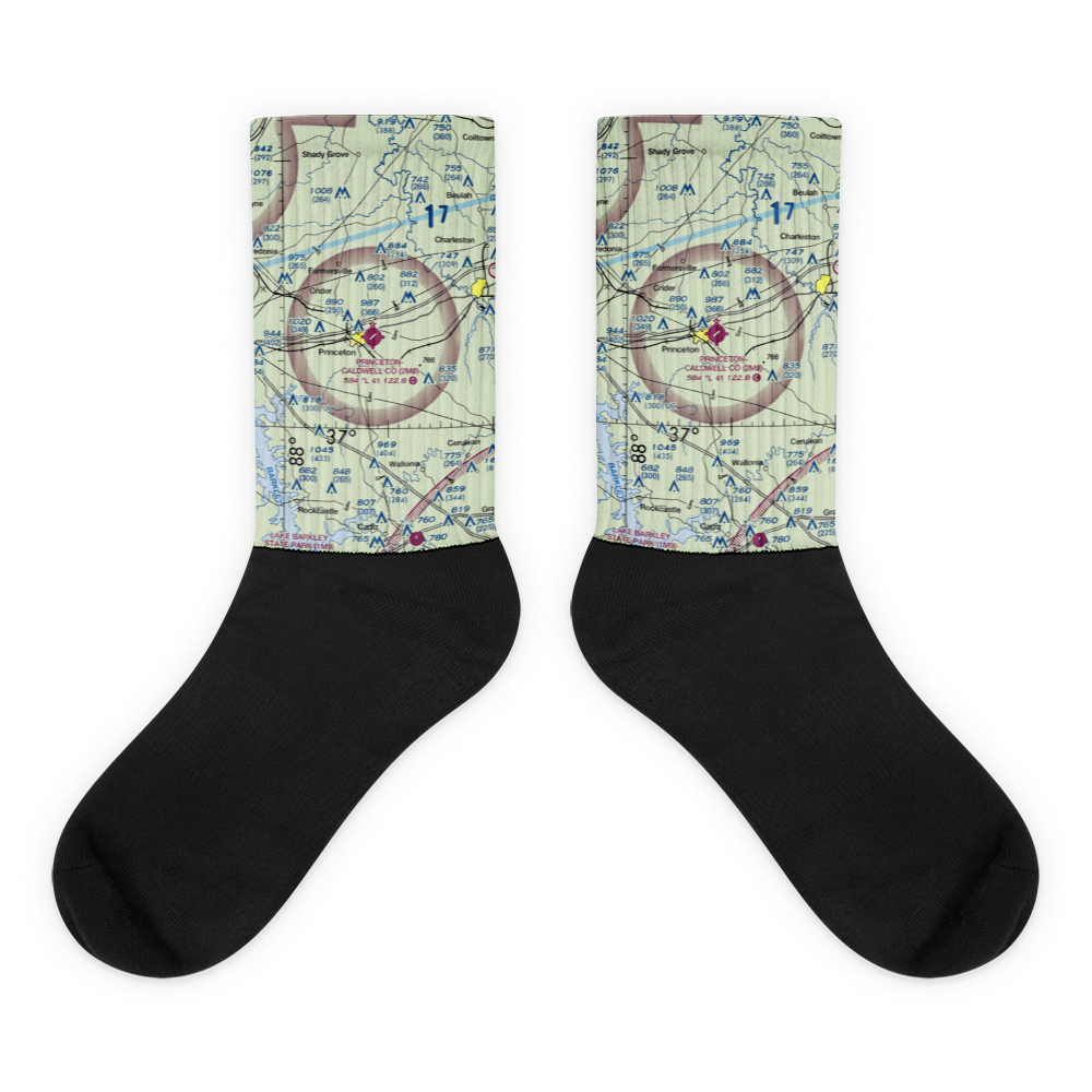 Princeton Caldwell County Airport (2M0) VFR Sectional Socks 