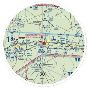 G. V. Montgomery Airport (2M4) VFR Sectional Sticker (30 mile)