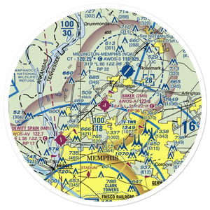 Charles W. Baker Airport (2M8) VFR Sectional Sticker (30 mile)