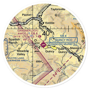 Gansner Field (2O1) VFR Sectional Sticker (20 mile)