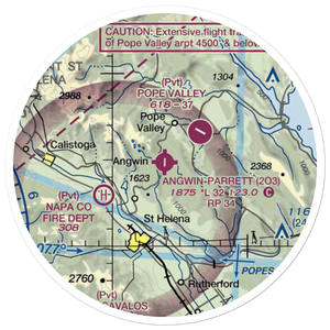 Angwin Parrett Field (2O3) VFR Sectional Sticker (20 mile)