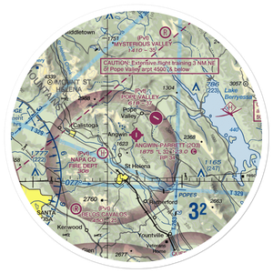 Angwin Parrett Field (2O3) VFR Sectional Sticker (30 mile)
