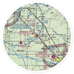 Chowchilla Airport (2O6) VFR Sectional Sticker (30 mile)