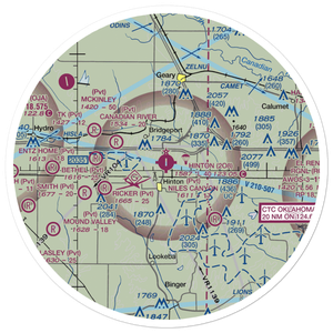 Hinton Municipal Airport (2O8) VFR Sectional Sticker (30 mile)