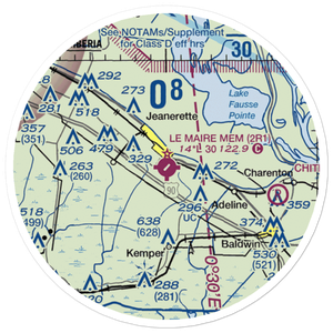 Le Maire Memorial Airport (2R1) VFR Sectional Sticker (20 mile)