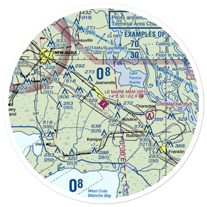 Le Maire Memorial Airport (2R1) VFR Sectional Sticker (30 mile)