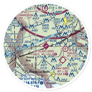 St Elmo Airport (2R5) VFR Sectional Sticker (20 mile)
