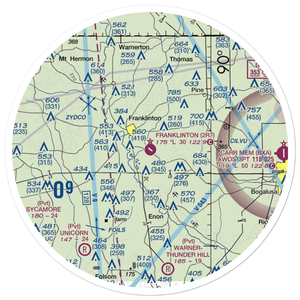 Franklinton Airport (2R7) VFR Sectional Sticker (30 mile)