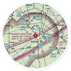 Kenedy Regional Airport (2R9) VFR Sectional Sticker (20 mile)