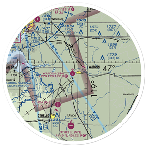 Warden Airport (2S4) VFR Sectional Sticker (30 mile)