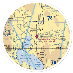 Chiloquin State Airport (2S7) VFR Sectional Sticker (30 mile)