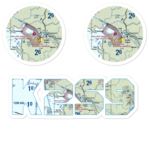 Willapa Harbor Airport (2S9) VFR Sectional Sticker Pack