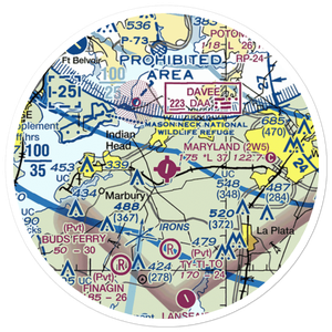Maryland Airport (2W5) VFR Sectional Sticker (20 mile)