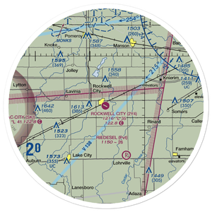 Rockwell City Municipal Airport (2Y4) VFR Sectional Sticker (30 mile)