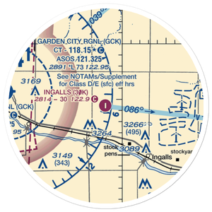 Ingalls Municipal Airport (30K) VFR Sectional Sticker (20 mile)