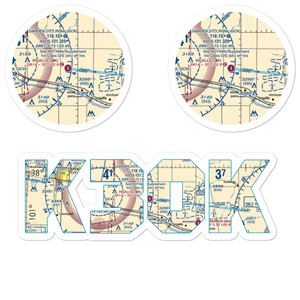 Ingalls Municipal Airport (30K) VFR Sectional Sticker Pack