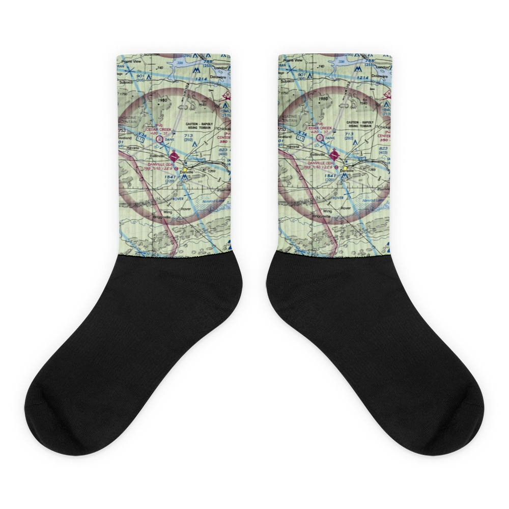 Danville Municipal Airport (32A) VFR Sectional Socks 