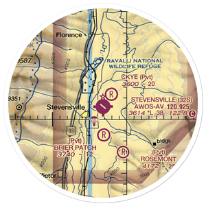 Stevensville Airport (32S) VFR Sectional Sticker (20 mile)