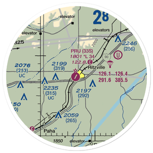 Pru Field (33S) VFR Sectional Sticker (20 mile)