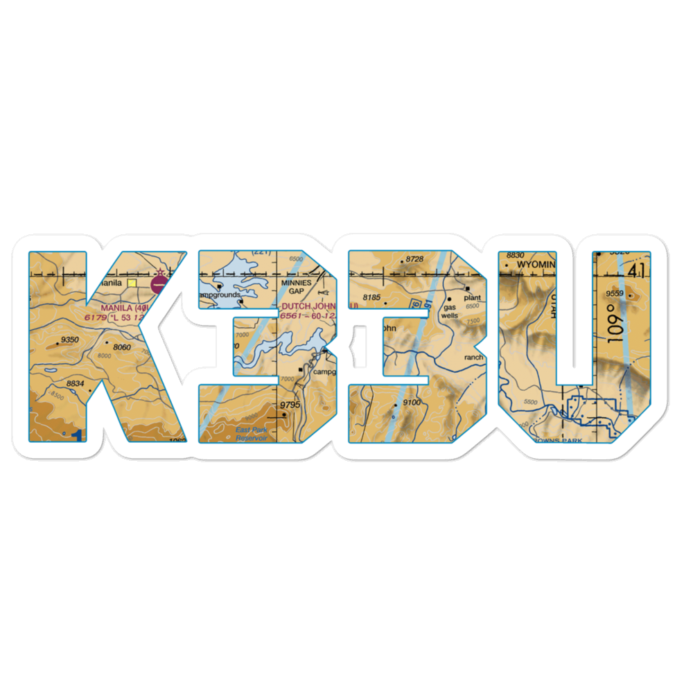 Dutch John Airport (33U) VFR Sectional Sticker 