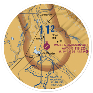 Walden Jackson County Airport (33V) VFR Sectional Sticker (20 mile)