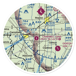 Campbell Municipal Airport (34M) VFR Sectional Sticker (20 mile)