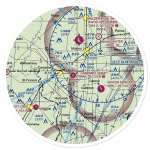 Campbell Municipal Airport (34M) VFR Sectional Sticker (30 mile)