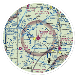 Padgham Field (35D) VFR Sectional Sticker (30 mile)